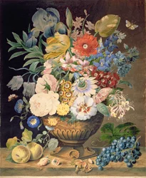 Kukat ja hedelmät, 1828 (wc paperilla)